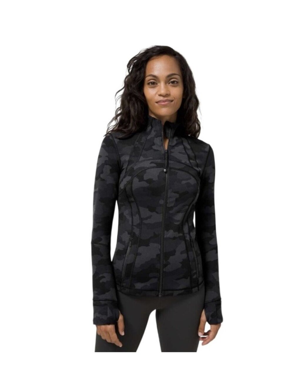 Lululemon Define Jacket Heritage 365 Camo Deep Coal Multi Size 6 Full Zip